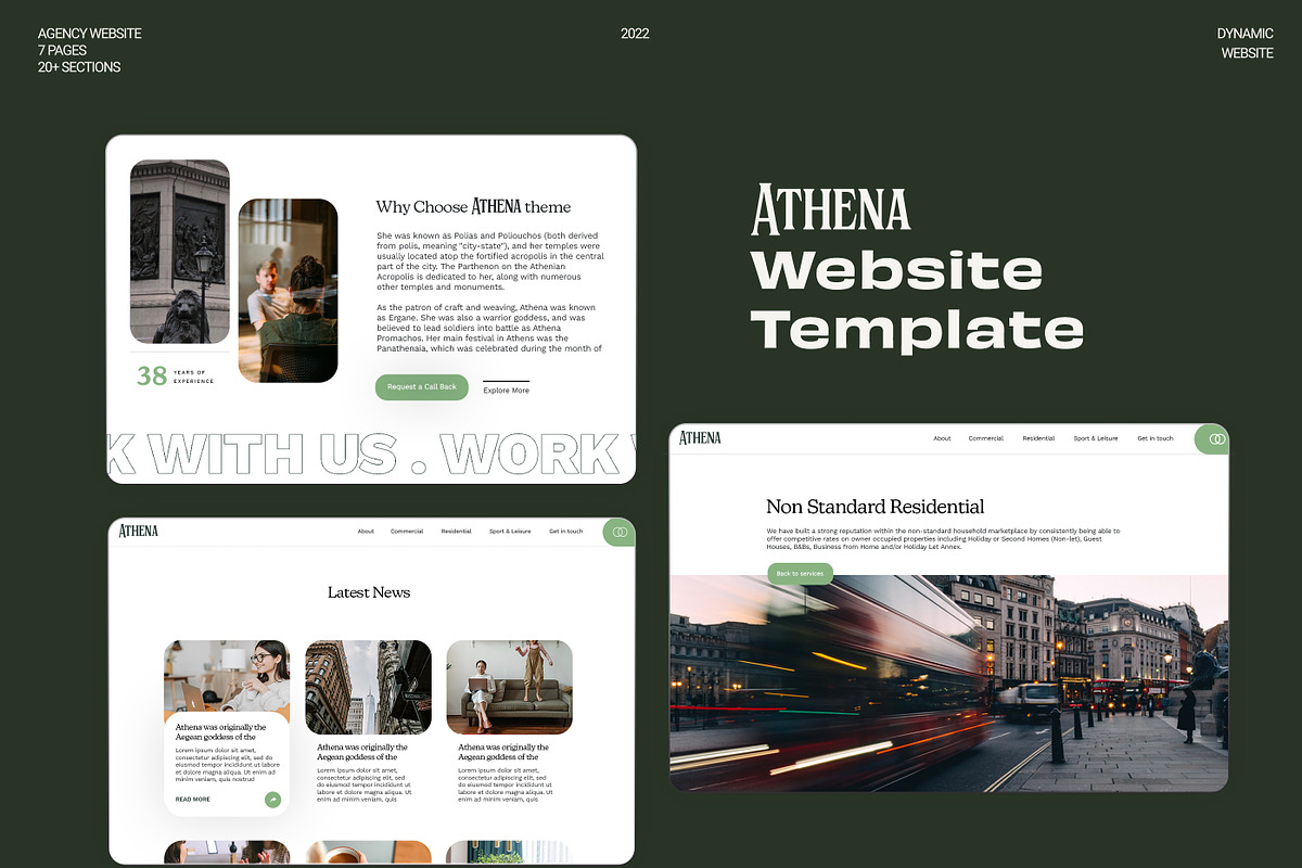 Athena Template, a Landing Page Template by Comma Zero Studio (Photo 3 of 4)