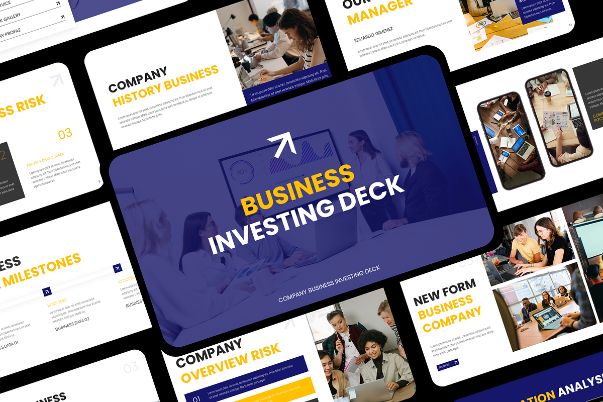 Business Pitch Deck Powerpoint, a Presentation Template by Hammad Arif (Photo 1 of 3)
