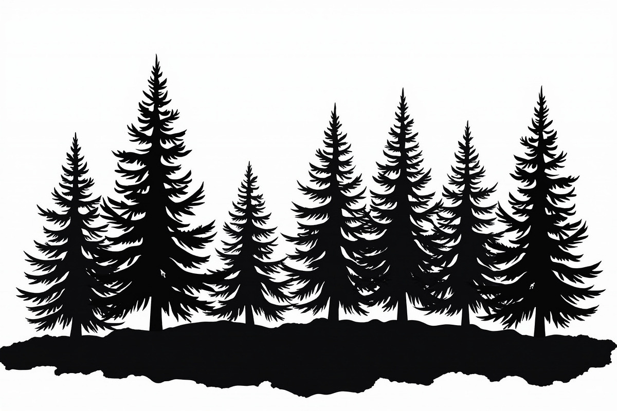 Pine Forest Silhouette Bundle, a Graphic by Creativeshirt (Photo 15 of 16)
