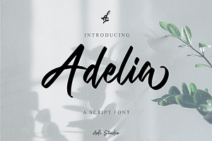 Adelia, a Script Font by Adl Studio