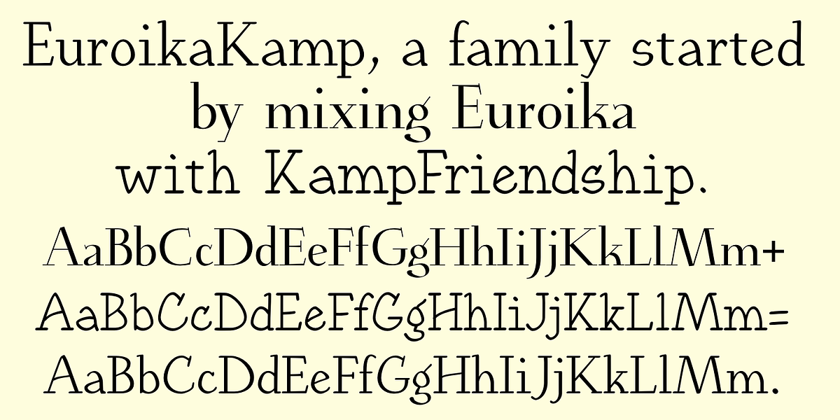 EuroikaKamp, a Serif Font by Ingrimayne Type (Photo 6 of 11)