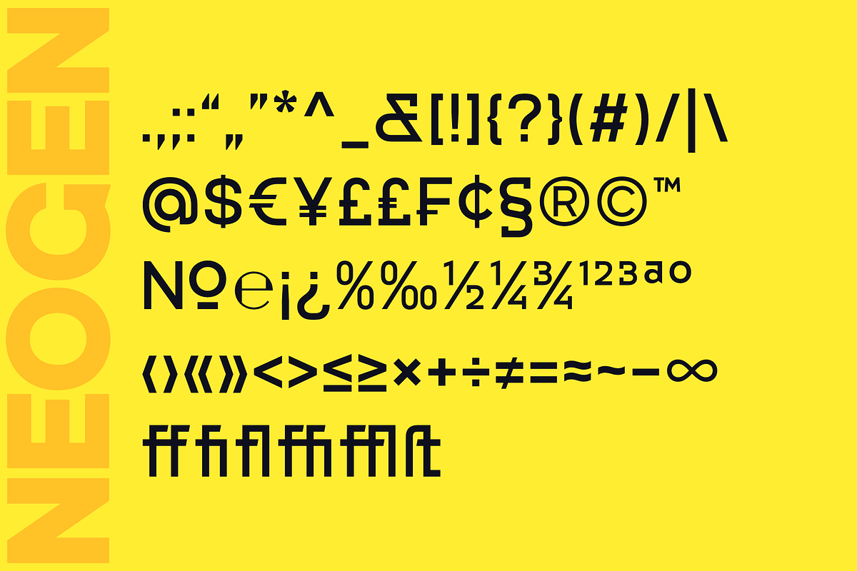 Neogen - Elegant Geometric Typeface, a Sans Serif Font by Sign Studio (Photo 14 of 15)