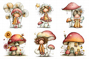 Quirky Mushroom And Fairy Clip Art, an Illustration by Daily.Designs (Thumbnail 4 of 6)