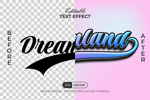 Dreamland Text Effect Colorful Style