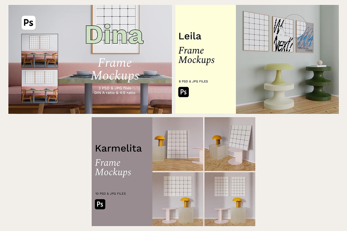 19 in 1 Frame Mockups Bundle, a Household Mockup by Bonumo (Photo 6 of 8)