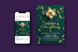 Christmas Party Flyer, a Flyer Template by iDoodle Studio