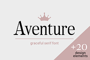 Aventure| graceful serif font, a Serif Font by wowomnom (Thumbnail 1 of 4)