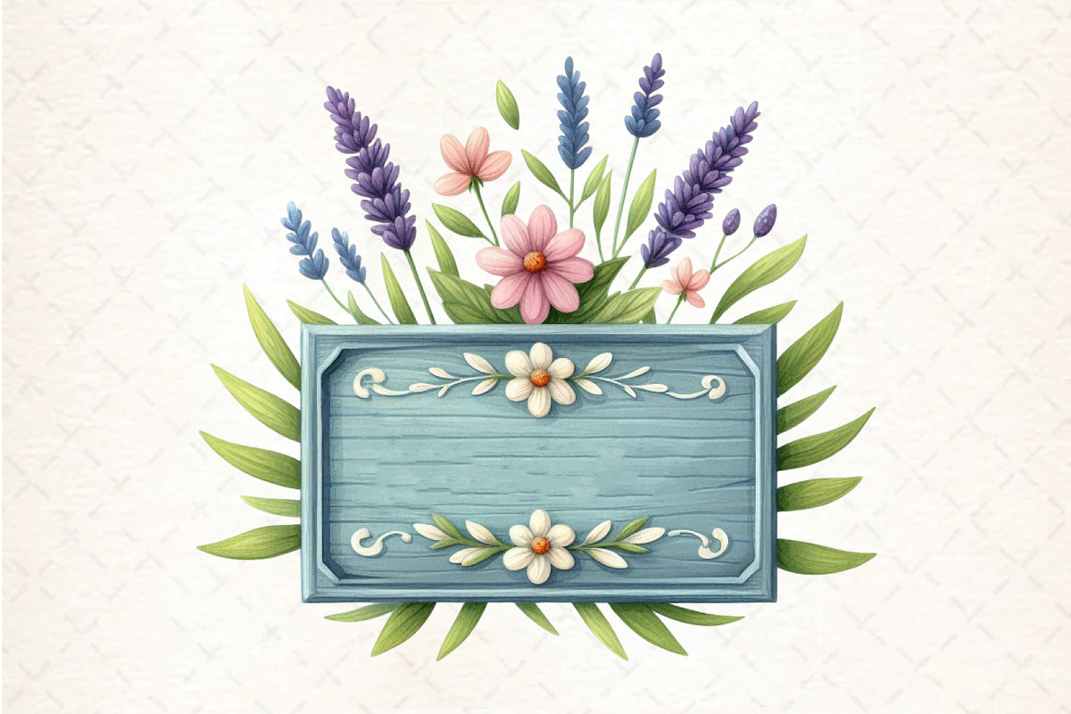Lavender Wooden Name Plate Clipart, an Illustration by DreamCafeArt (Photo 4 of 5)