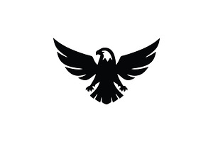 Black Eagle Silhouette Logo, a Branding & Logo Template by Vectorium Studio