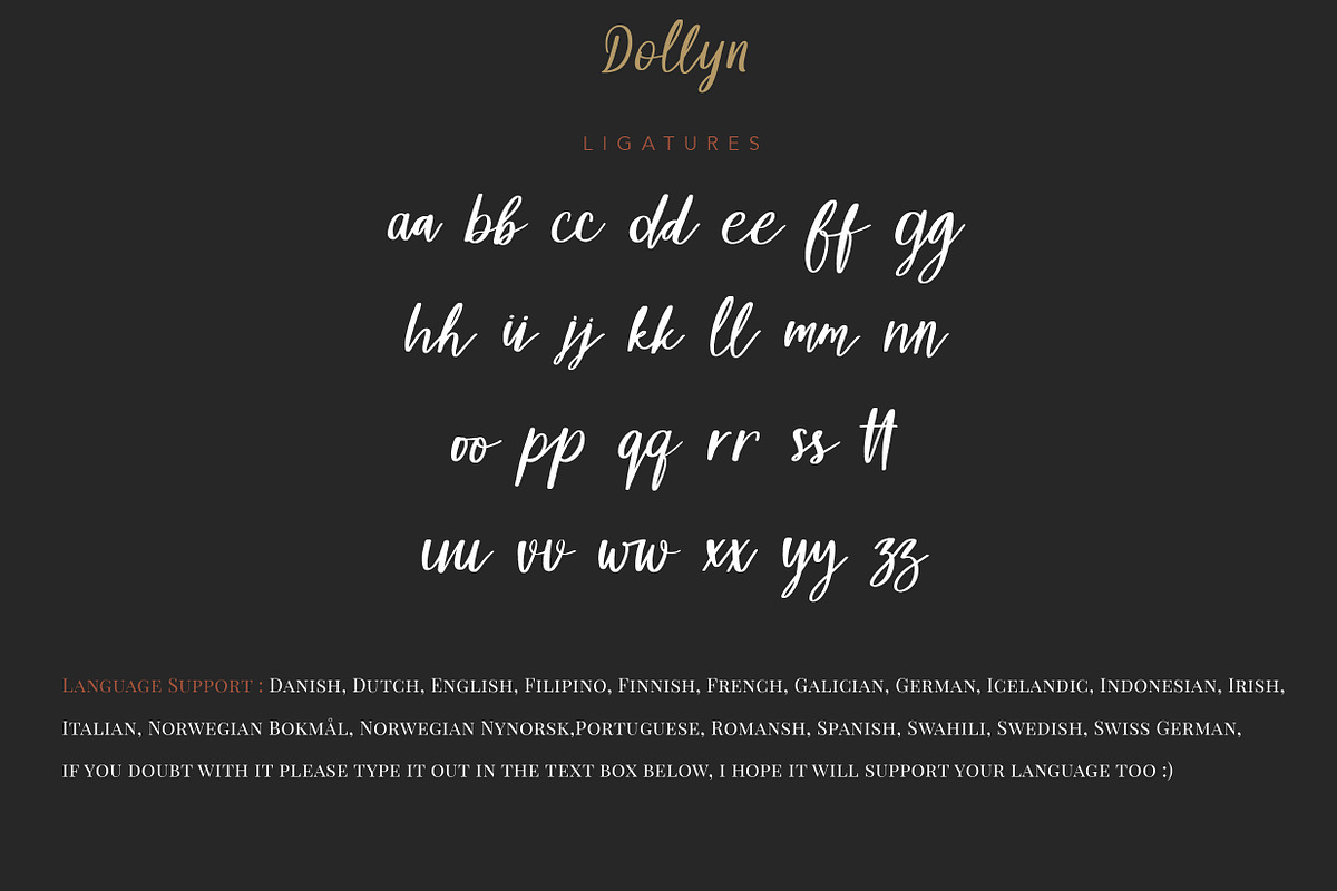 Dollyn Script - Casual Playful Font, a Script Font by Konstantine Studio (Photo 11 of 11)