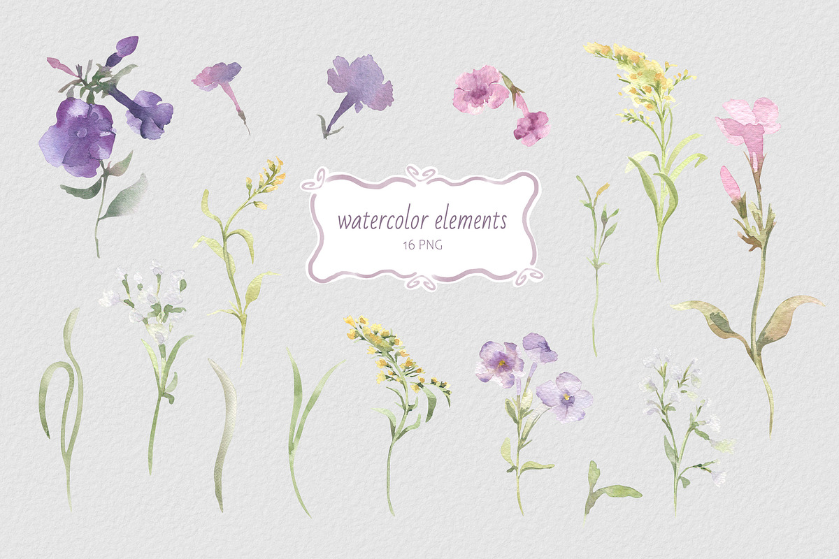 Soft flowers watercolor aesthetic, a Decorative Illustration by Kate Lanbina (Photo 3 of 17)