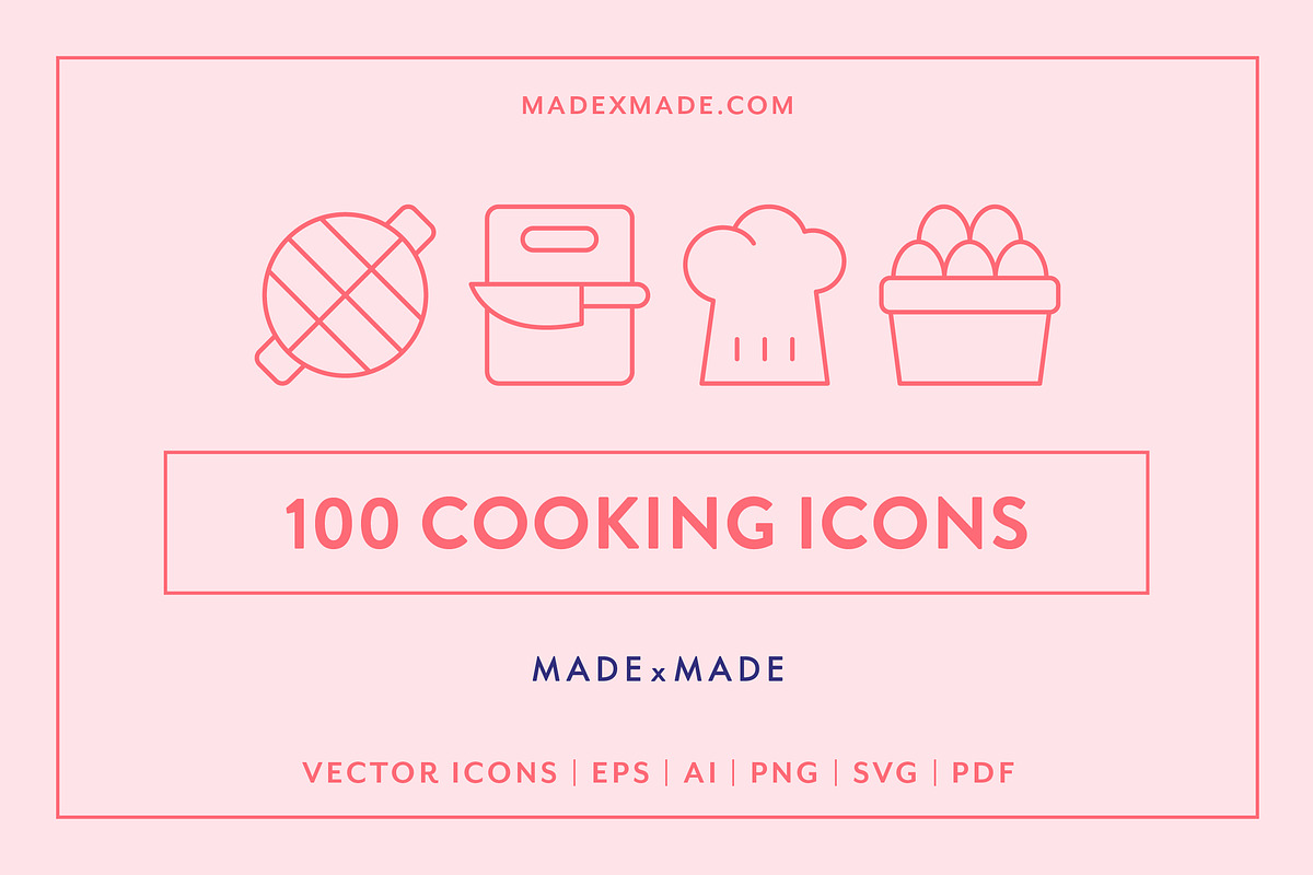Cooking Line Icons, an Outline Icon by Made by Made (Photo 1 of 7)