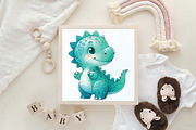 Funny Dinosaur Cute Dinosaurs, an Illustration by CraftArtStudio (Thumbnail 6 of 6)