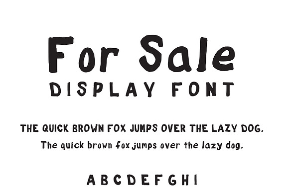 For Sale - Hand-drawn Display Font preview 4