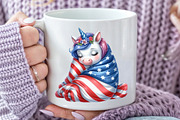 4th of July Unicorn Clipart, an Illustration by Rose Art (Thumbnail 4 of 7)