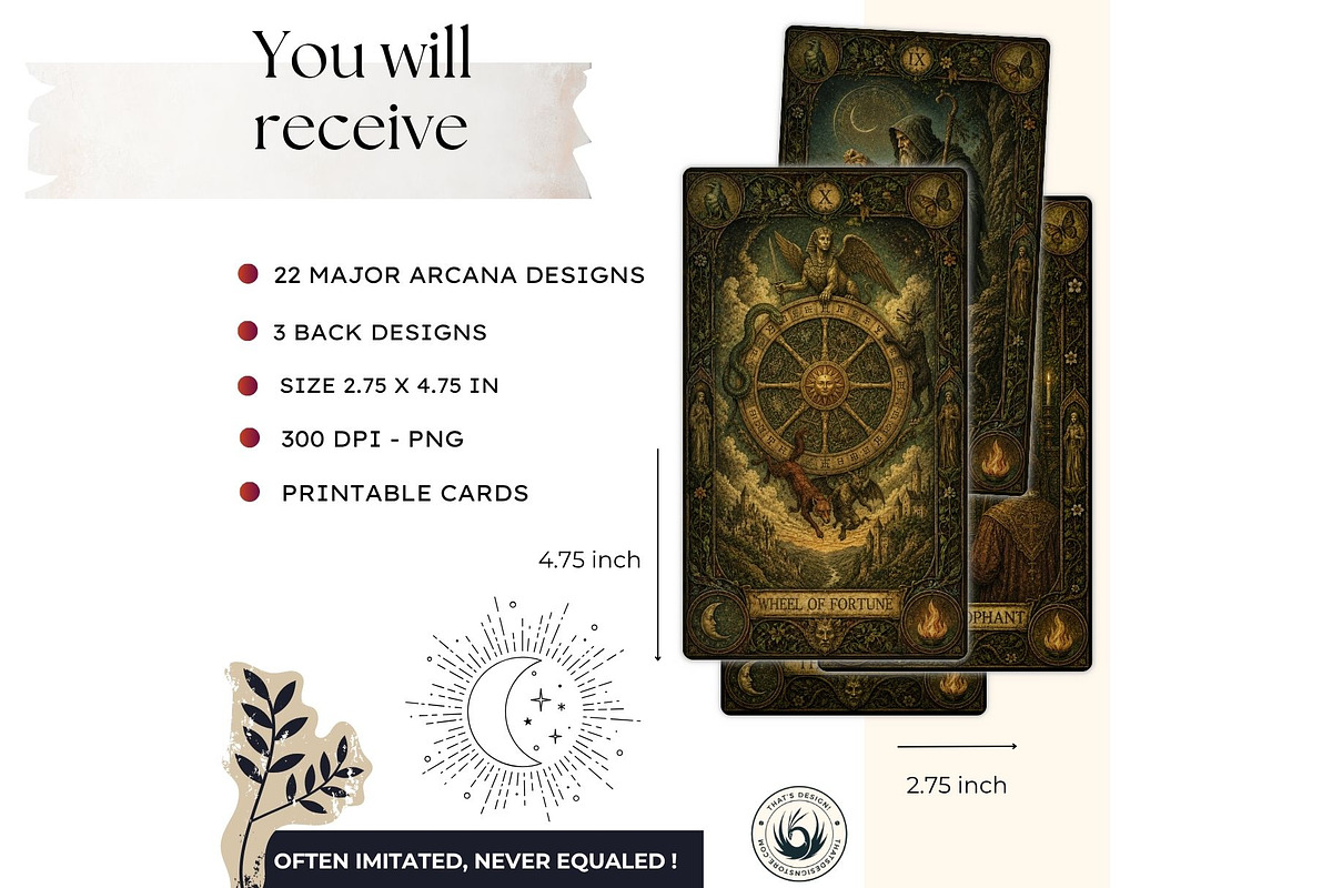 The Verdant Grimoire Tarot Cards, a Decorative Illustration by ThatsDesignArt (Photo 2 of 11)