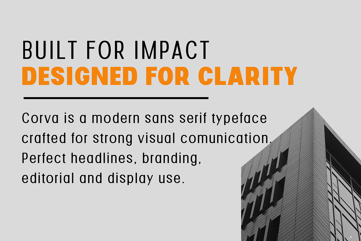 Corva, a Sans Serif Font by Reza Studio (Photo 2 of 8)