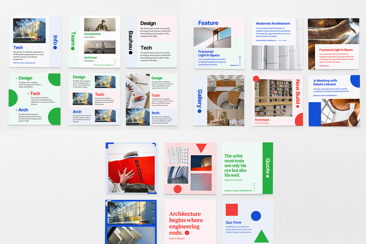 CANVA IG BUNDLE | BAUHAU THEME, a Social Media Template by OEN Design (Photo 2 of 5)