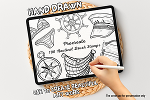 100 Nautical Procreate Stamps