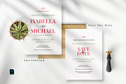 Modern Simple Wedding Invitation Set, an Invitation Template by Azka Creative (Thumbnail 2 of 5)