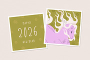 Happy New Year 2026 of horse cards, an Animal Illustration by Good Studio (Thumbnail 6 of 6)