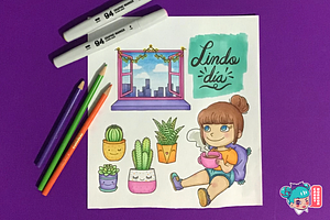 Lindo Día - Sello Digital Digistamp