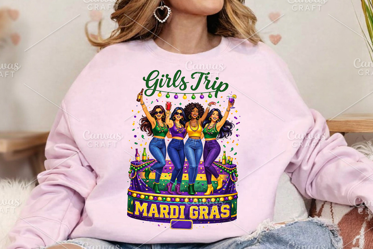Girls Trip Mardi Gras PNG, an Illustration by Canvas Craft (Photo 3 of 6)