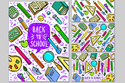 Back To School backgrounds, a Decorative Illustration by VectorStory (Thumbnail 3 of 3)
