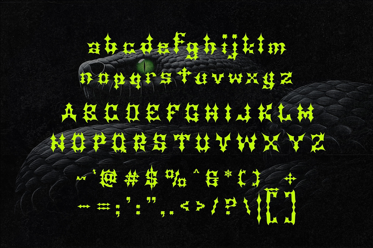 Venom Voltage - Heavy Metal Typeface, a Serif Font by HipFonts (Photo 2 of 9)