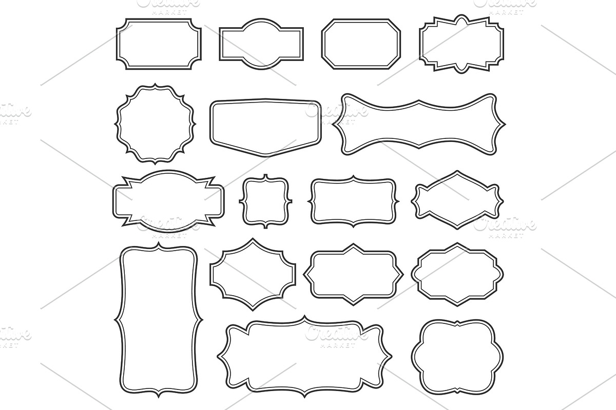 Decorative vintage frames border., a Decorative Illustration by HAPPY VECTOR