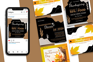 Thanksgiving Day Instagram Post, a Social Media Template by Artnivora.Std