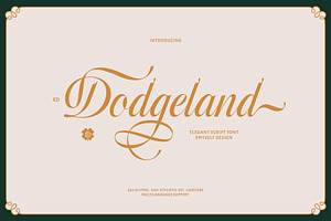 ED Dodgeland - Script Font, a Script Font by Emyself Design