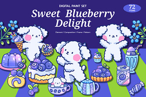 Sweet Blueberry Delight, an Animal Illustration by CreativeValuation