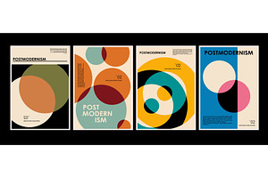 Artworks, posters inspired postmoder