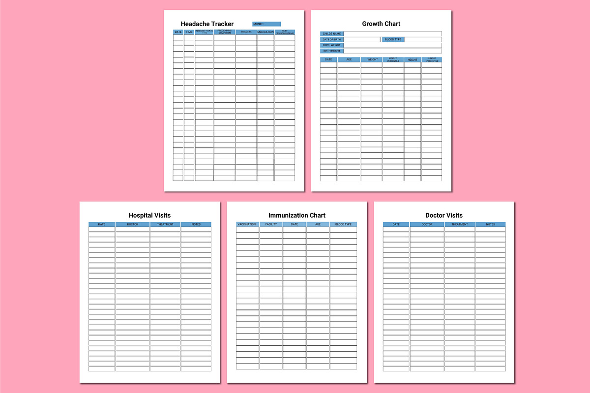 2026 Medical Tracker KDP Interior, a Stationery Template by Shumaya (Photo 4 of 6)
