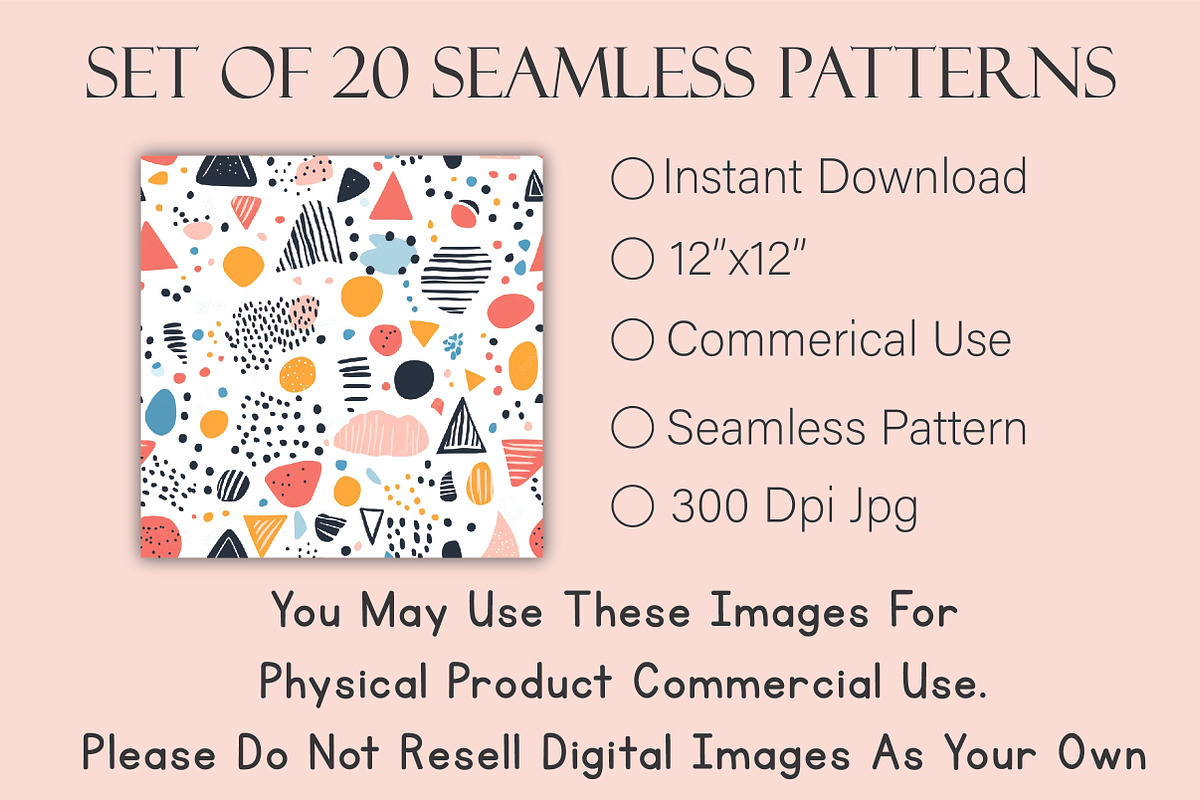 Funky Abstract Shapes Pattern, a Pattern Graphic by Artful Prints (Photo 3 of 3)