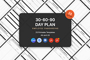 30 60 90 Day Plan Print A4 US Blanks, a Stationery Template by HiSlide.io (Thumbnail 1 of 3)