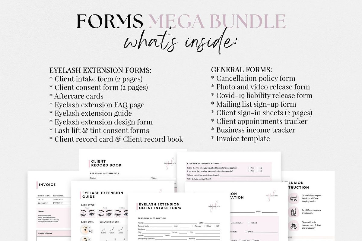 Eyelash Extension Forms, a Design Template by SwitzerShop (Photo 6 of 9)