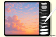 Storm and Cloud Procreate Brushes, a Brush Add-On by svgocean (Thumbnail 8 of 9)