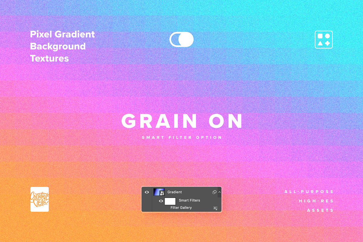 Pixel Gradient Background Textures, a Background Graphic by Creative Veila (Photo 7 of 11)