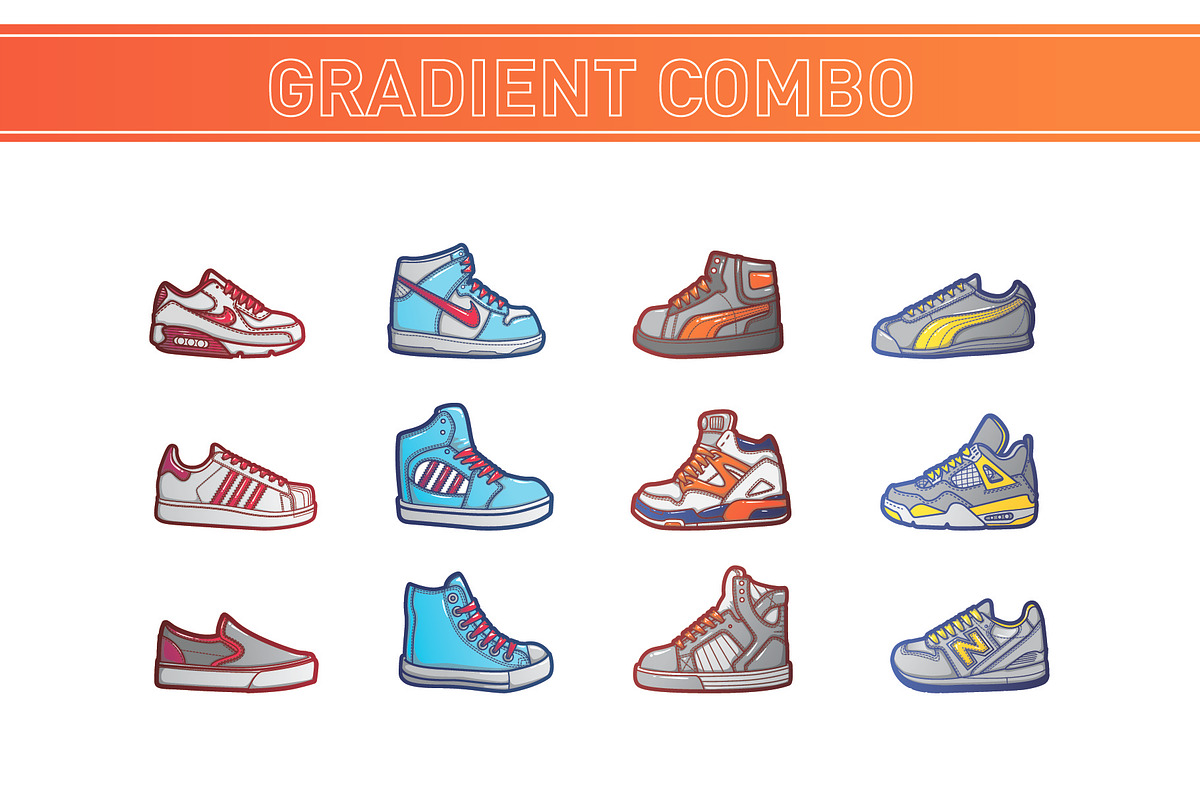12 VECTORS SNEAKERS, an Illustration by MAX TOOLBOX (Photo 5 of 8)