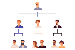 Management hierarchy in business, a Person Illustration by Vectorbuum