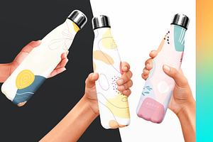 Thermo Water Bottle 16xMock-ups