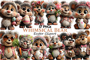 Whimsical Easter Bear Clipart, an Illustration by Pixels.Craft (Thumbnail 1 of 5)
