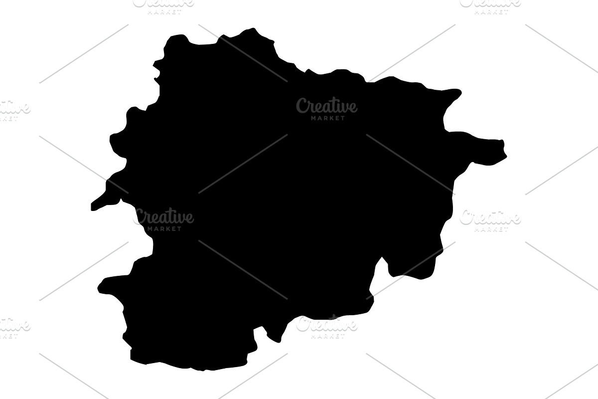 Andorra map, an Illustration by Mark1987