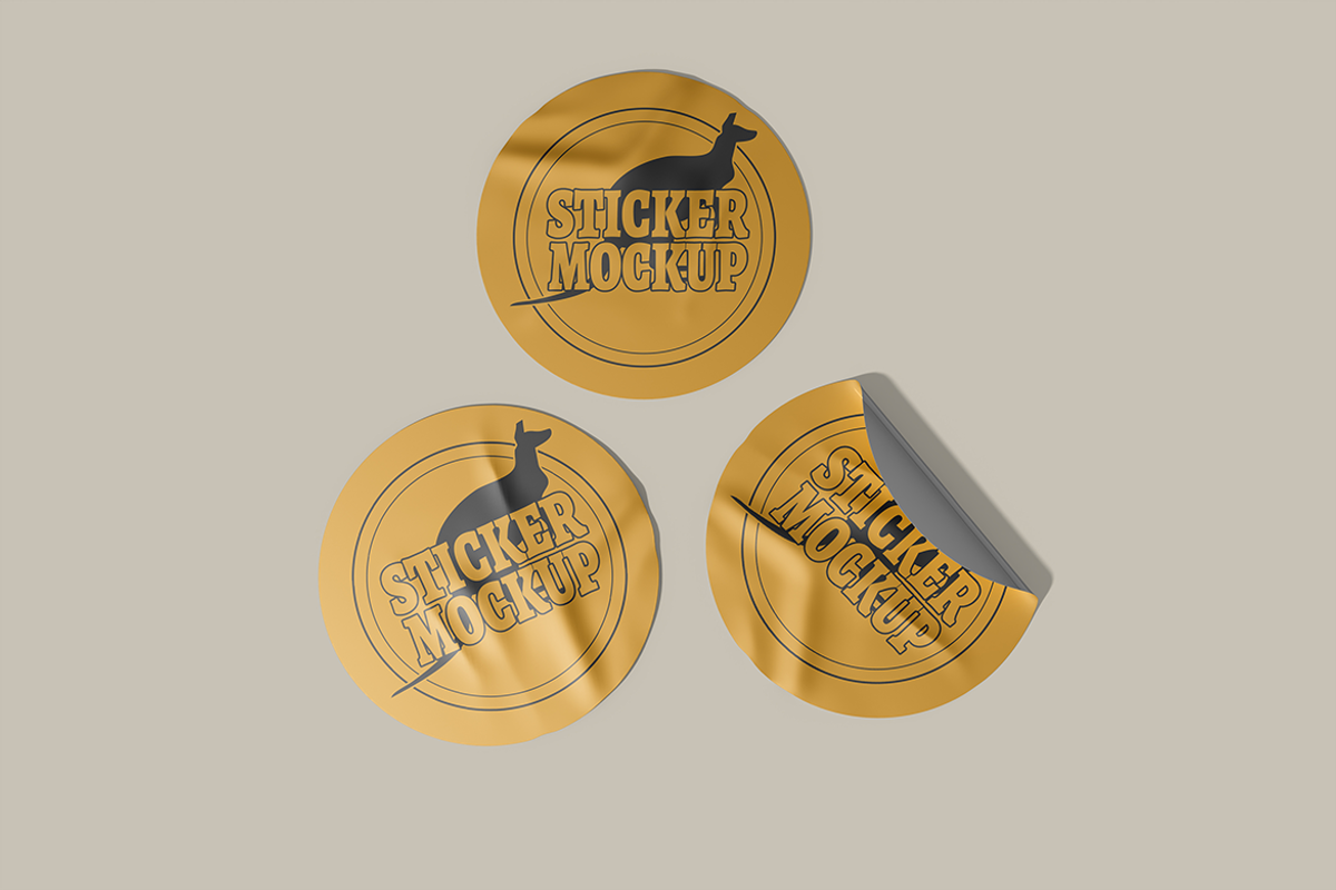 Circle Sticker Mockup, an Advertising Mockup by groens (Photo 5 of 5)