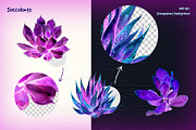 Tropical night - neon exotic flowers, an Illustration by Where summer is (Thumbnail 5 of 6)