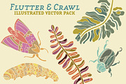 Flutter & Crawl Vector Pack, a Graphic by Melissa Rothman Studios (Thumbnail 1 of 3)
