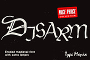 Disarm TM – Distressed Fraktur, a Blackletter Font by Type Mania (Thumbnail 1 of 10)