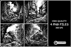 Steam Engine Train Jungle Railway, a Background Graphic by LaseredNinja